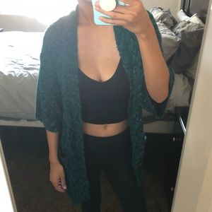 Dark Green cardigan with pockets